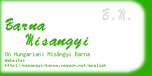 barna misangyi business card